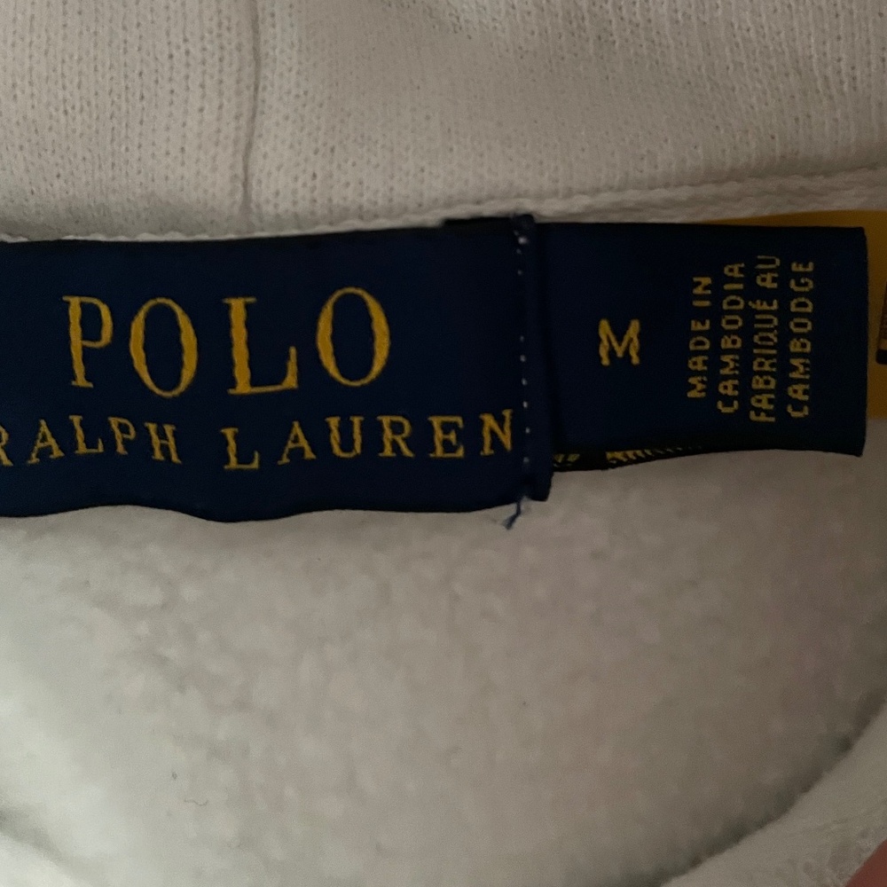 White polo hoodie